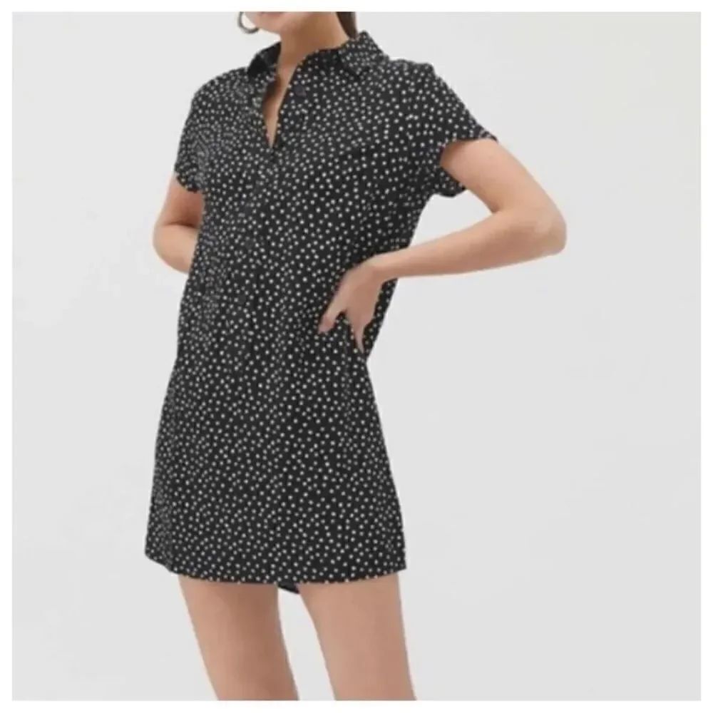 Urban Outfitters Polka Dot Button Down Shirt Dress
